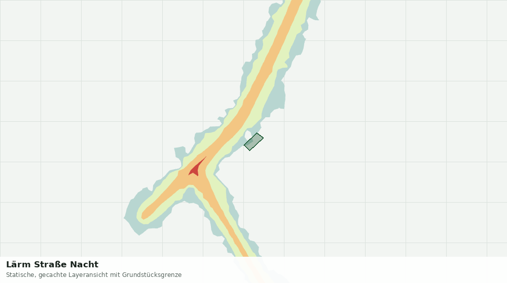 Statische Kartenansicht: Lärm Straße Nacht