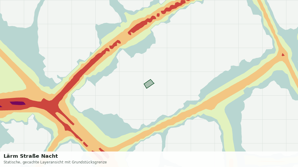 Statische Kartenansicht: Lärm Straße Nacht