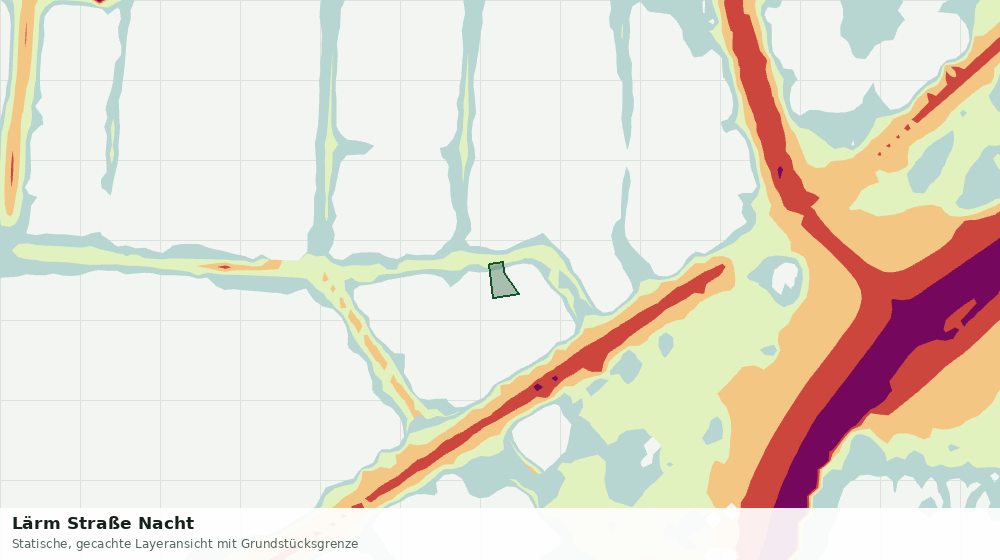 Statische Kartenansicht: Lärm Straße Nacht