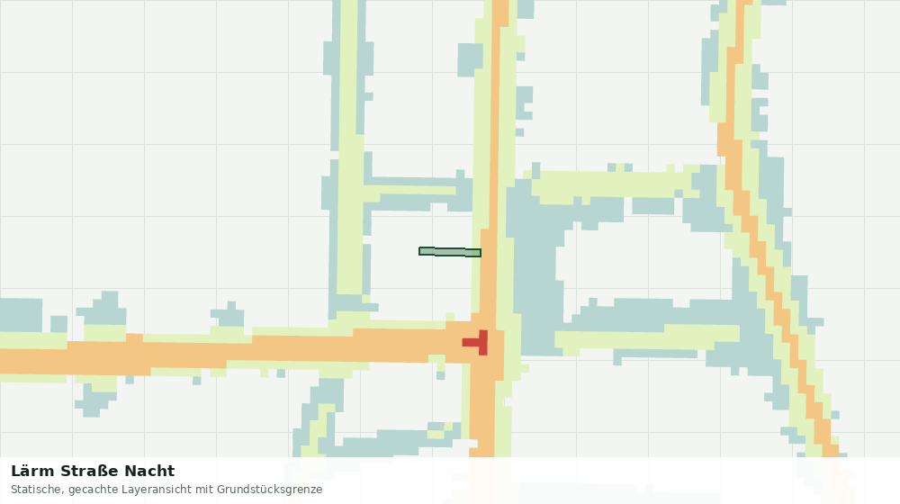 Statische Kartenansicht: Lärm Straße Nacht