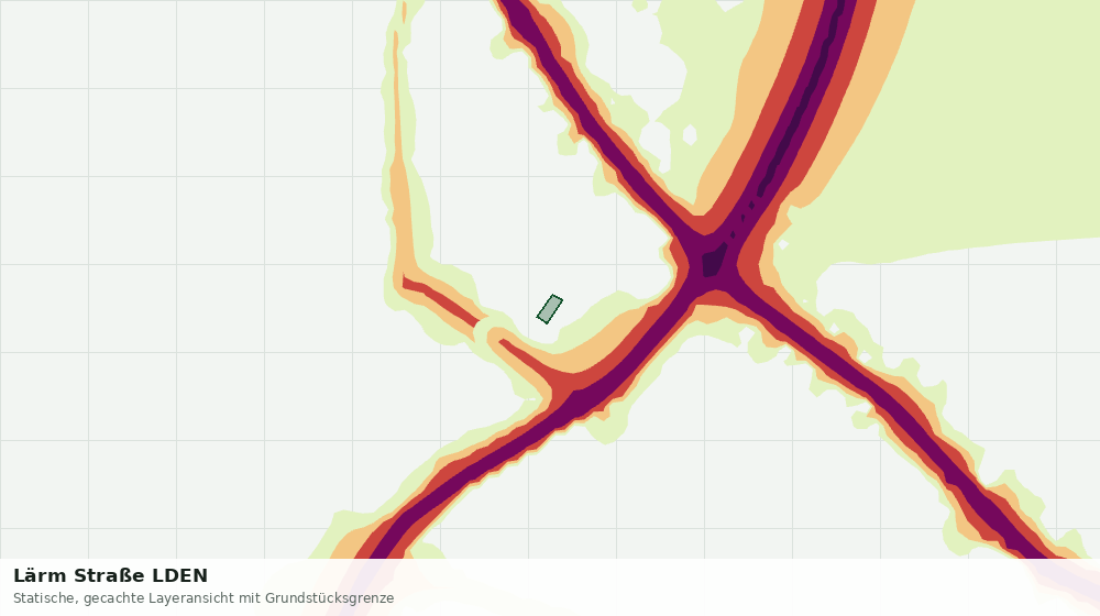 Statische Kartenansicht: Lärm Straße LDEN