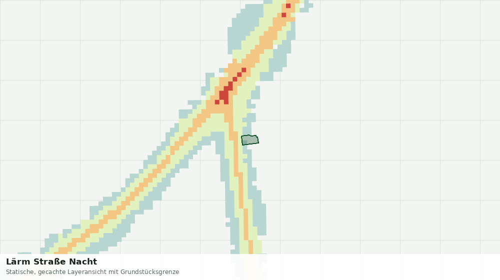 Statische Kartenansicht: Lärm Straße Nacht