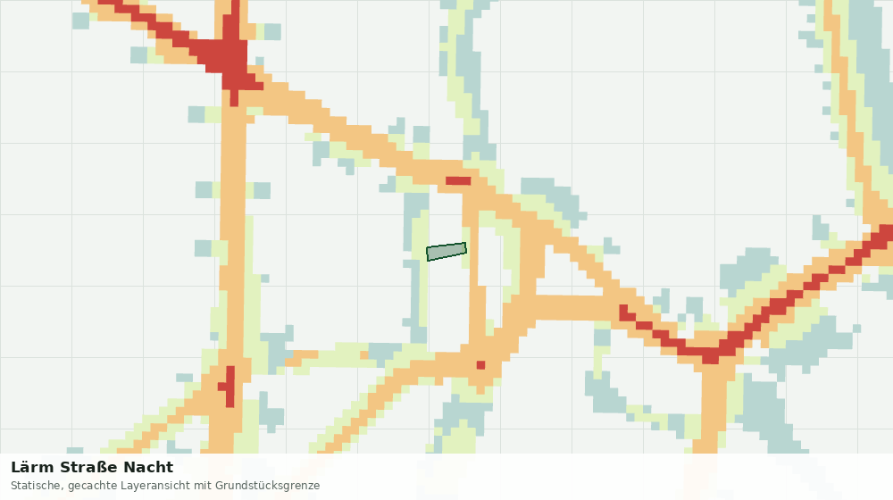 Statische Kartenansicht: Lärm Straße Nacht