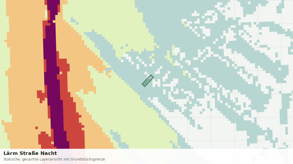 Statische Kartenansicht: Lärm Straße Nacht