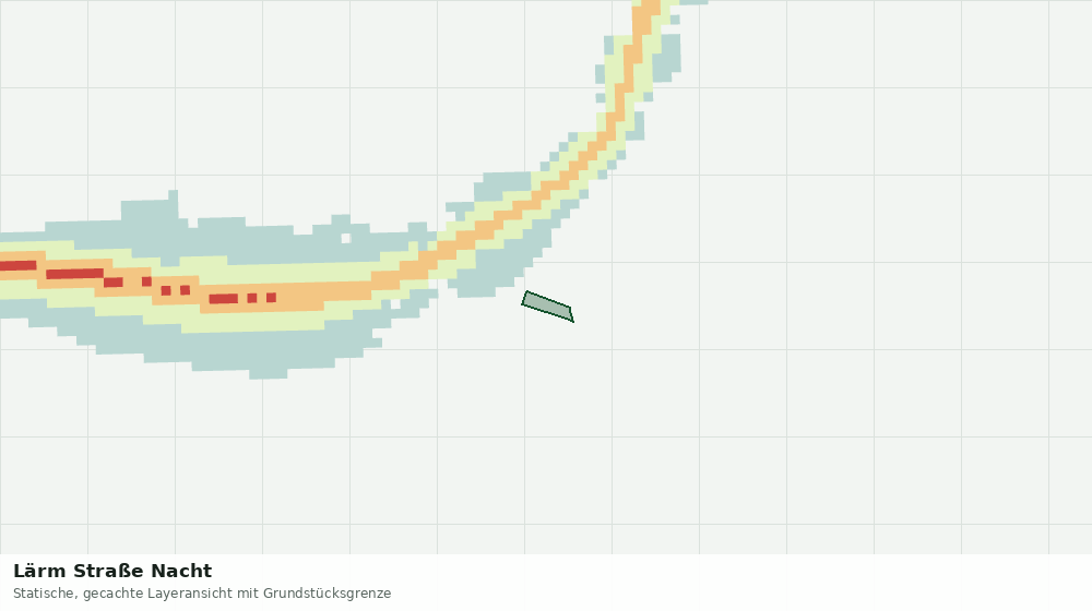 Statische Kartenansicht: Lärm Straße Nacht