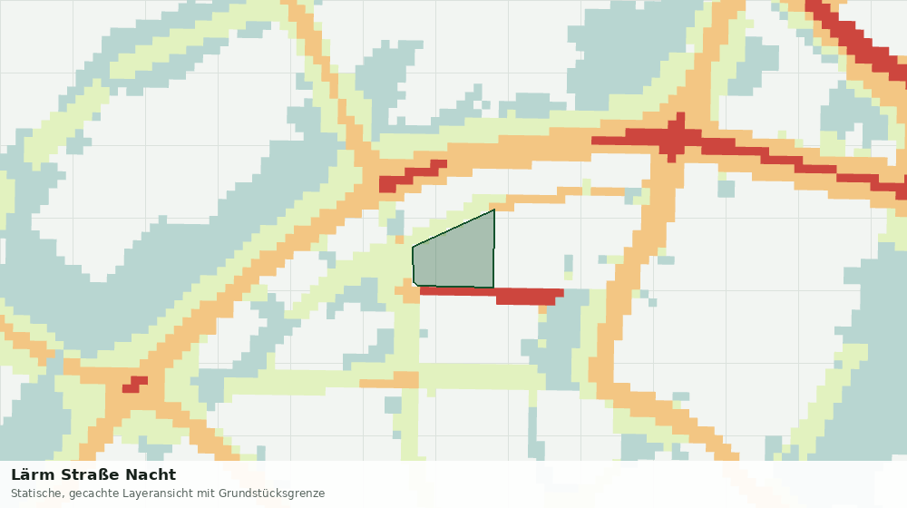 Statische Kartenansicht: Lärm Straße Nacht