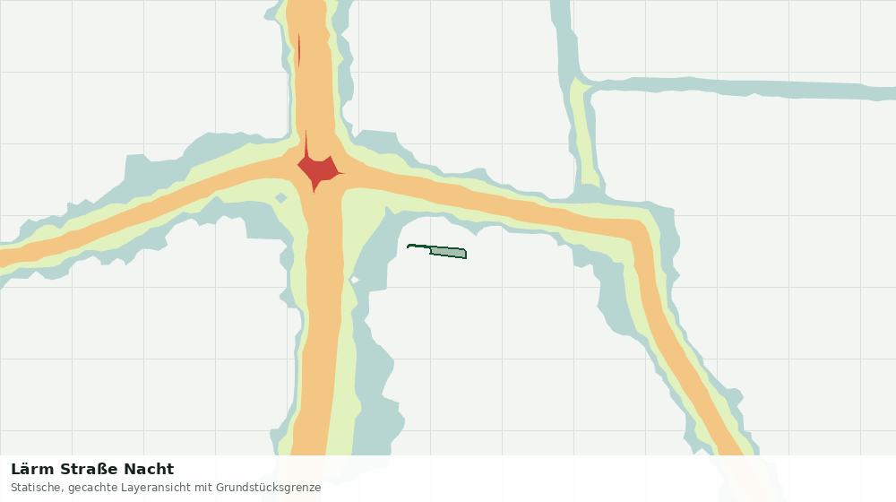 Statische Kartenansicht: Lärm Straße Nacht
