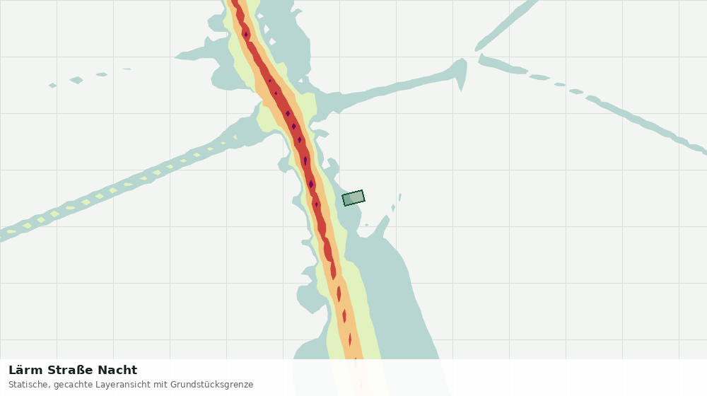Statische Kartenansicht: Lärm Straße Nacht
