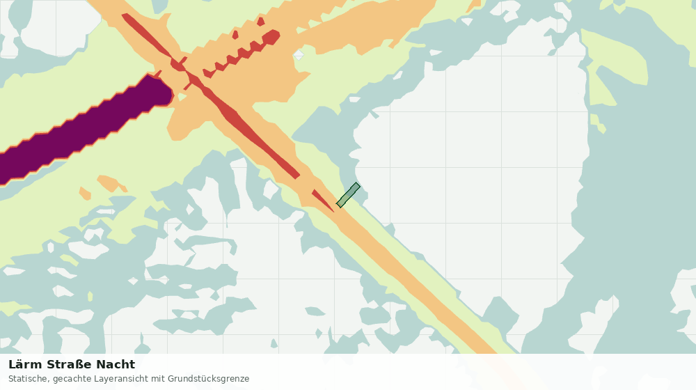 Statische Kartenansicht: Lärm Straße Nacht