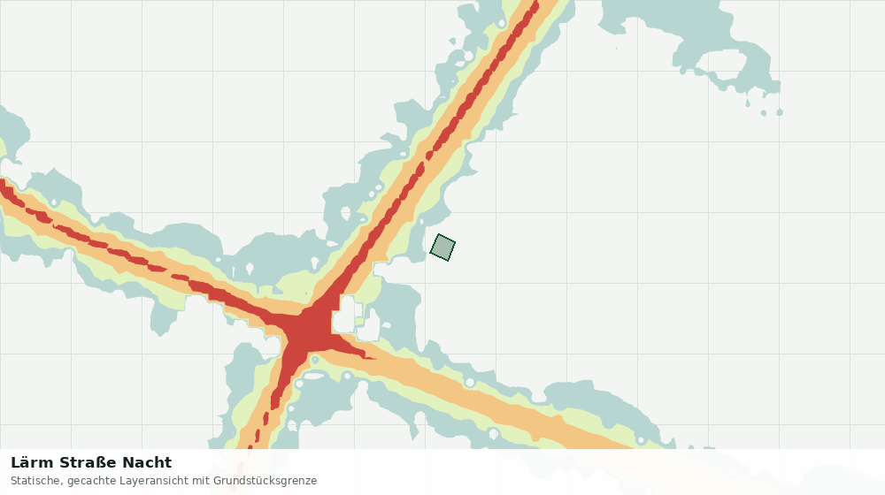 Statische Kartenansicht: Lärm Straße Nacht