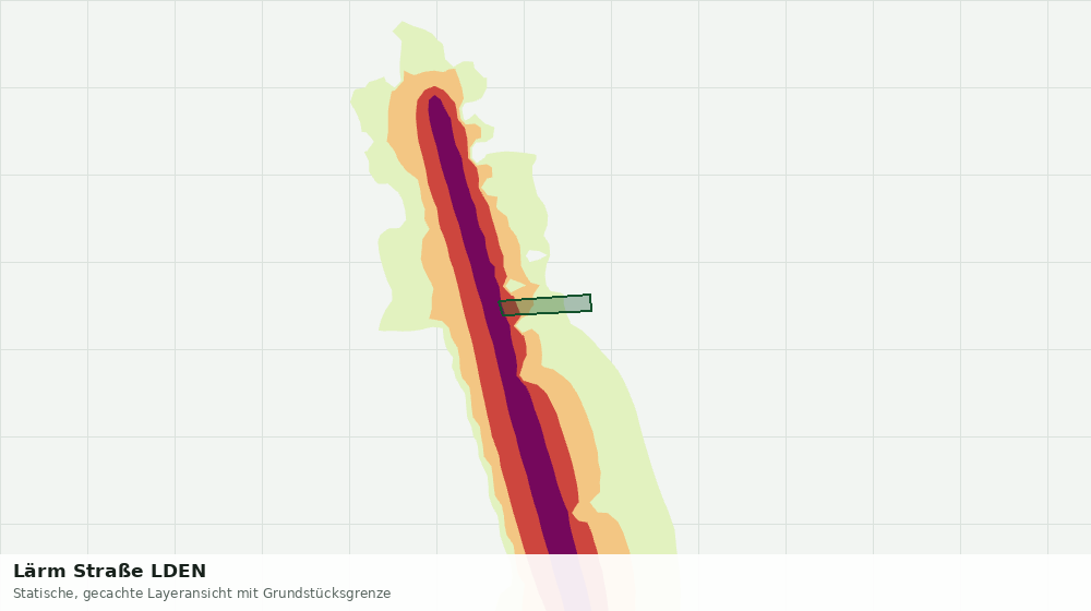 Statische Kartenansicht: Lärm Straße LDEN