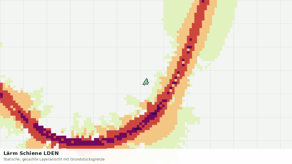 Statische Kartenansicht: Lärm Schiene LDEN