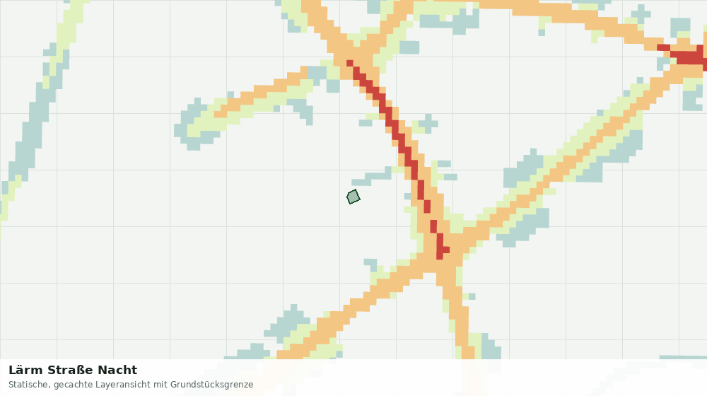 Statische Kartenansicht: Lärm Straße Nacht
