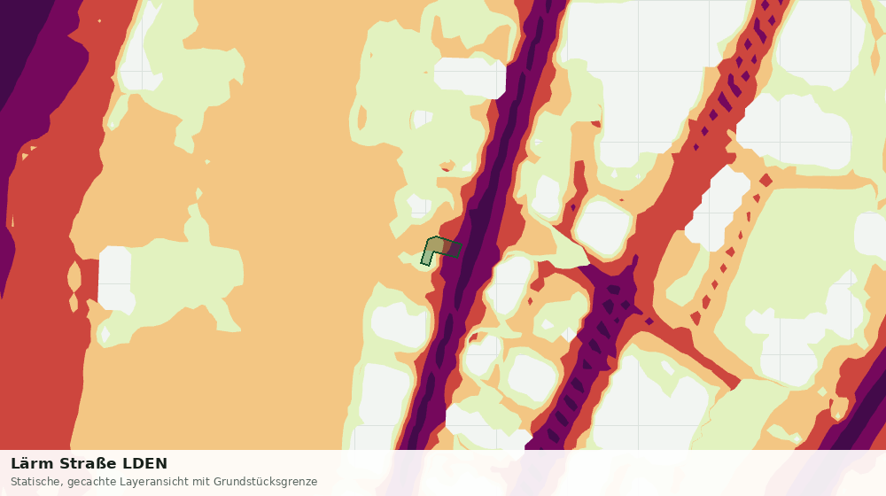 Statische Kartenansicht: Lärm Straße LDEN