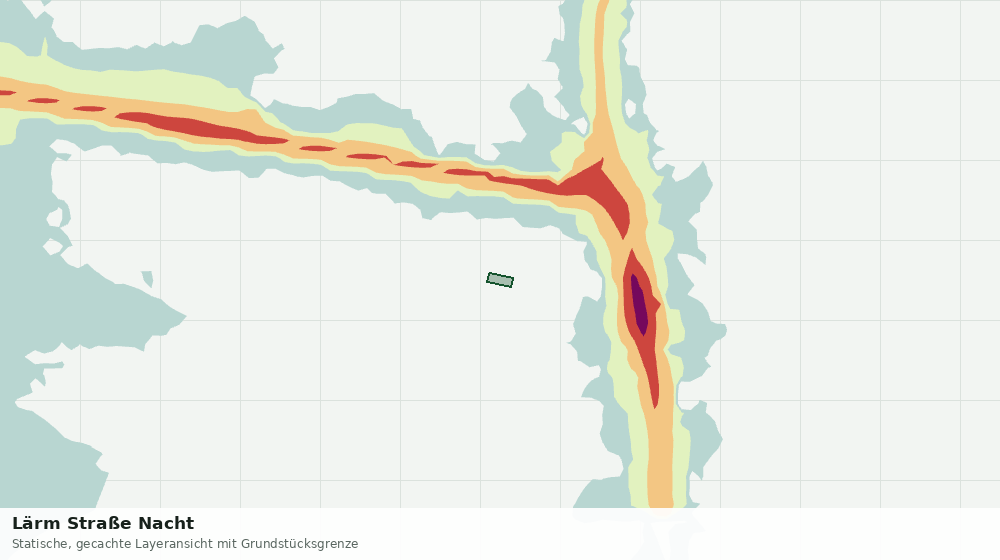Statische Kartenansicht: Lärm Straße Nacht