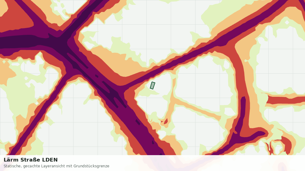 Statische Kartenansicht: Lärm Straße LDEN