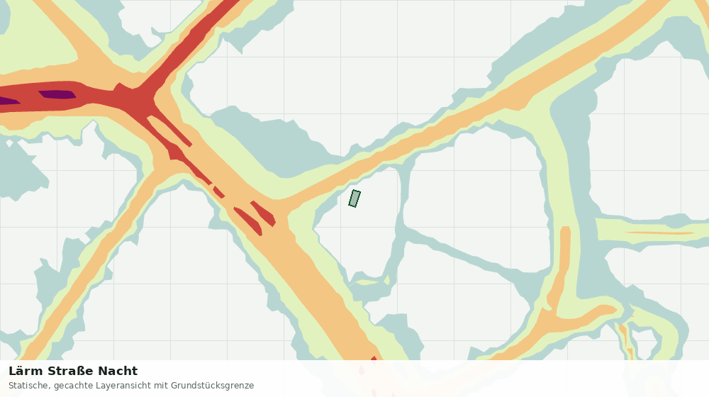Statische Kartenansicht: Lärm Straße Nacht