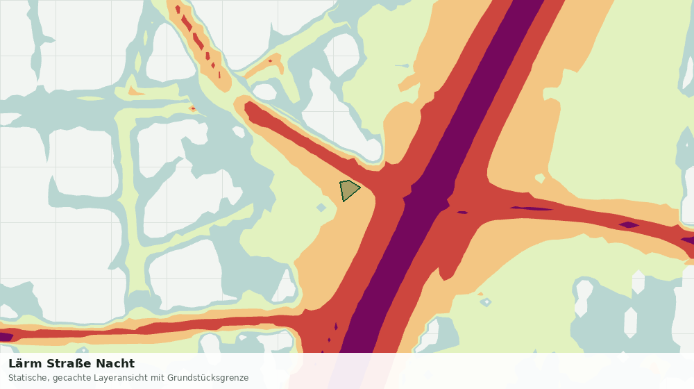 Statische Kartenansicht: Lärm Straße Nacht