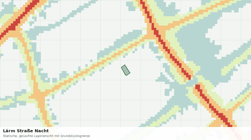 Statische Kartenansicht: Lärm Straße Nacht