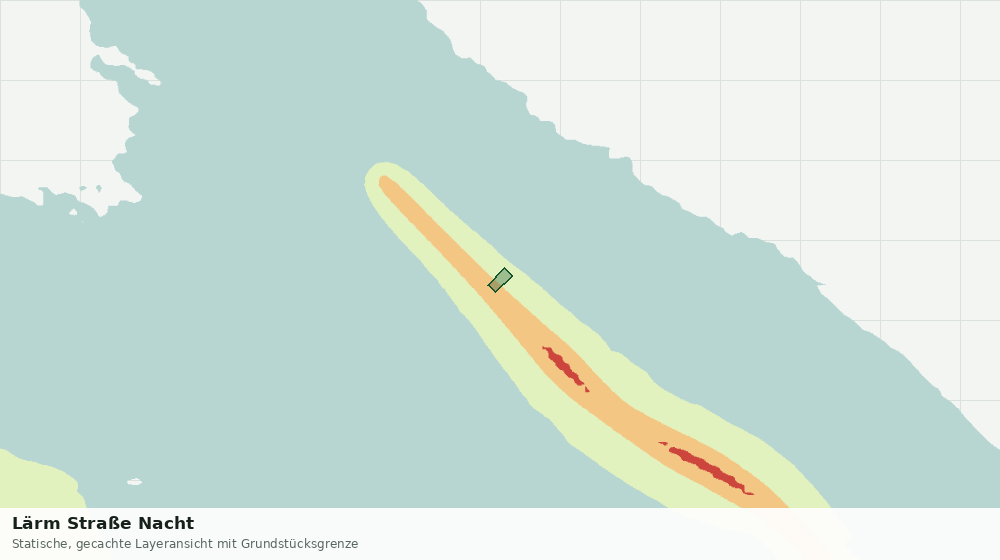 Statische Kartenansicht: Lärm Straße Nacht