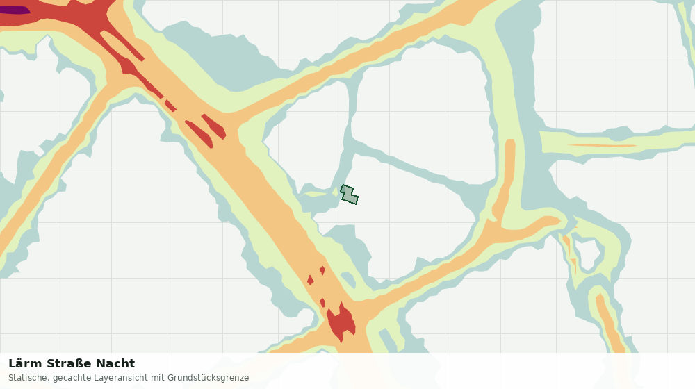 Statische Kartenansicht: Lärm Straße Nacht
