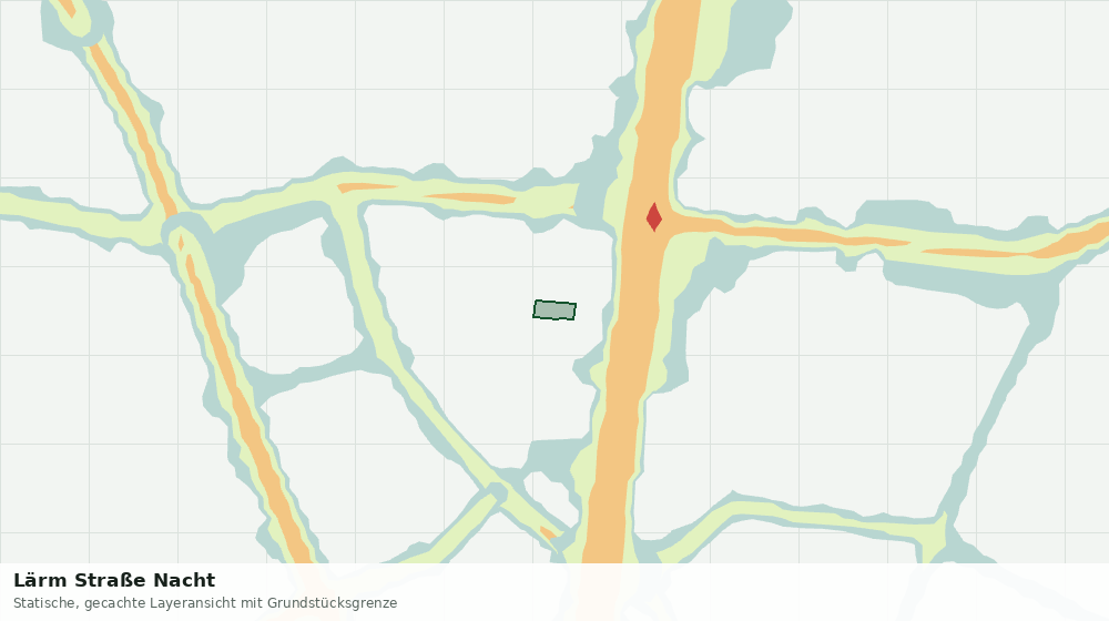Statische Kartenansicht: Lärm Straße Nacht