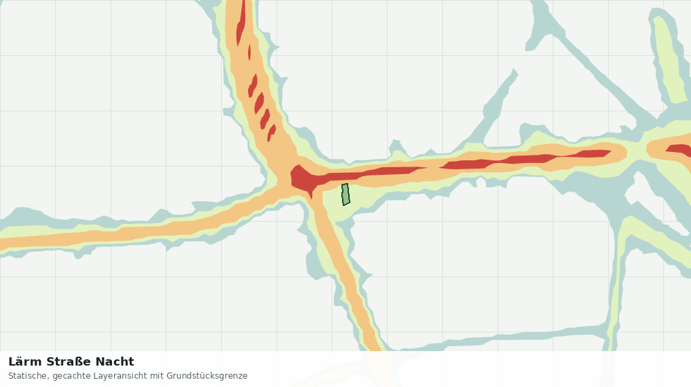 Statische Kartenansicht: Lärm Straße Nacht