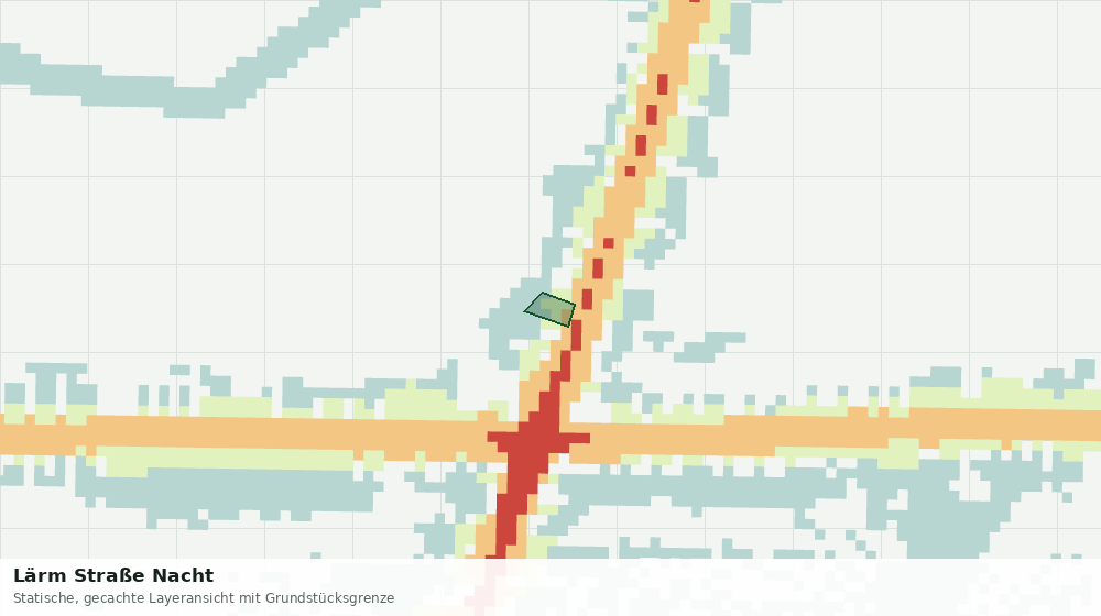 Statische Kartenansicht: Lärm Straße Nacht