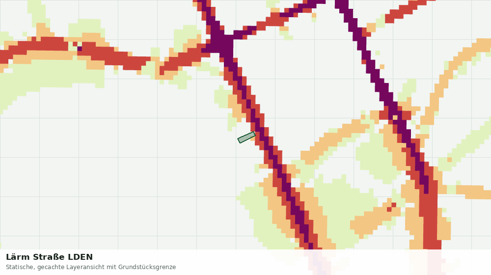 Statische Kartenansicht: Lärm Straße LDEN