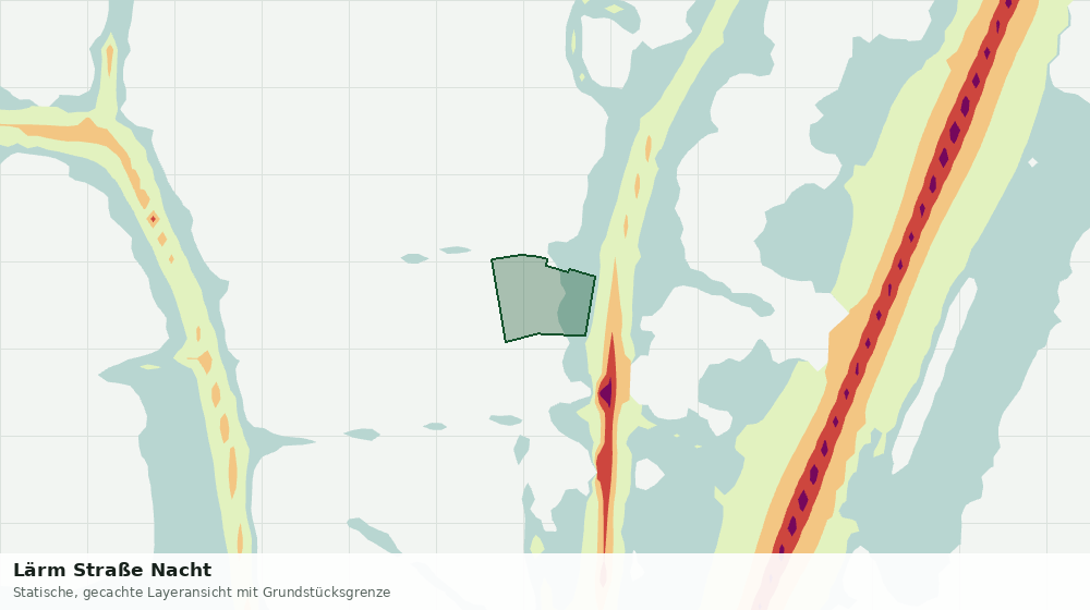 Statische Kartenansicht: Lärm Straße Nacht