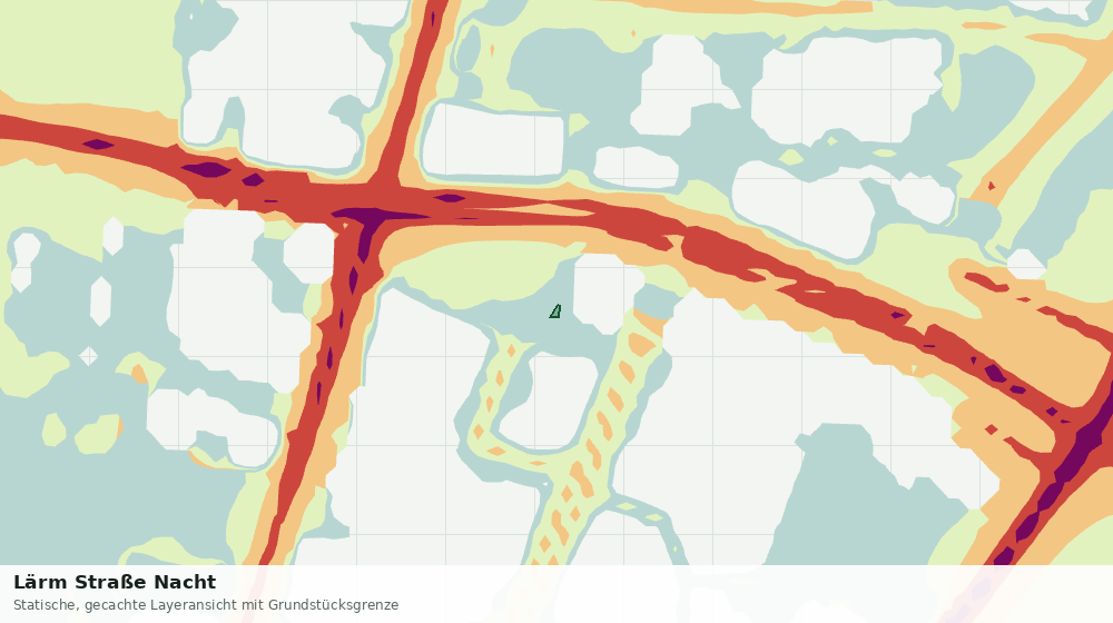 Statische Kartenansicht: Lärm Straße Nacht