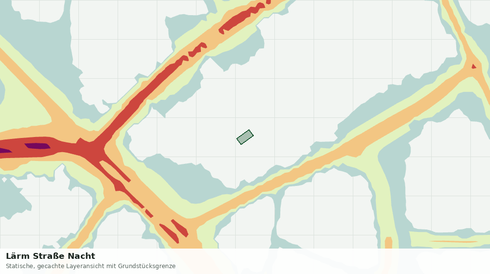 Statische Kartenansicht: Lärm Straße Nacht