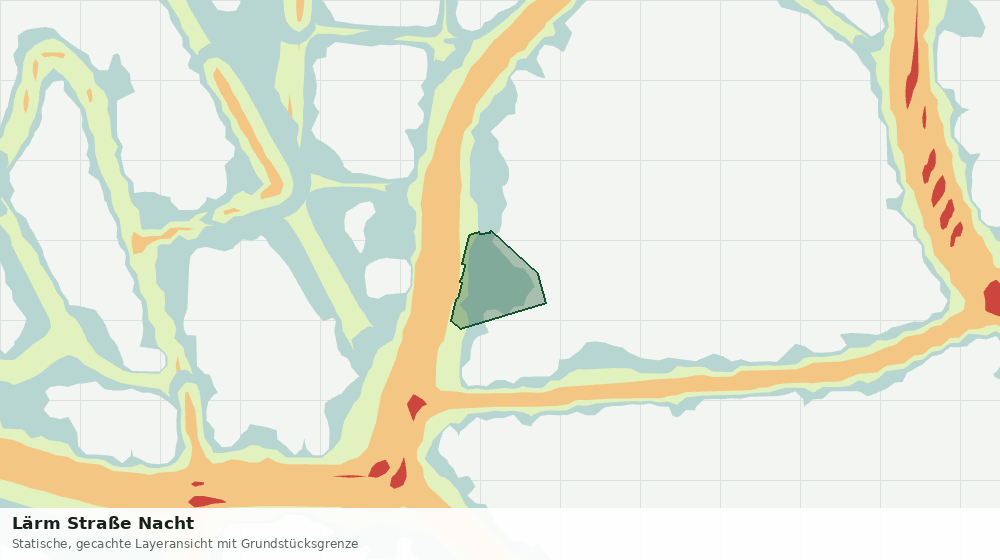 Statische Kartenansicht: Lärm Straße Nacht