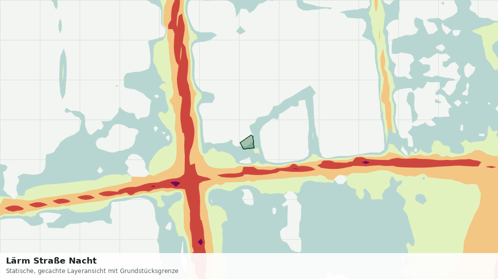 Statische Kartenansicht: Lärm Straße Nacht