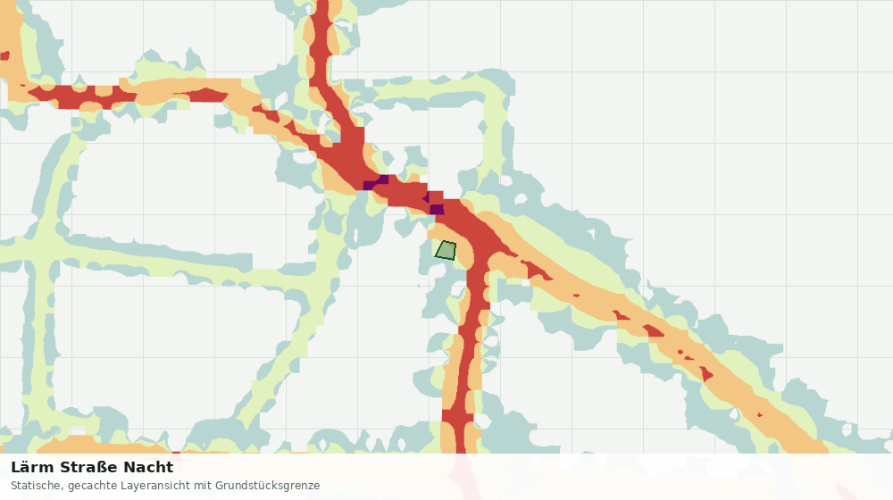 Statische Kartenansicht: Lärm Straße Nacht