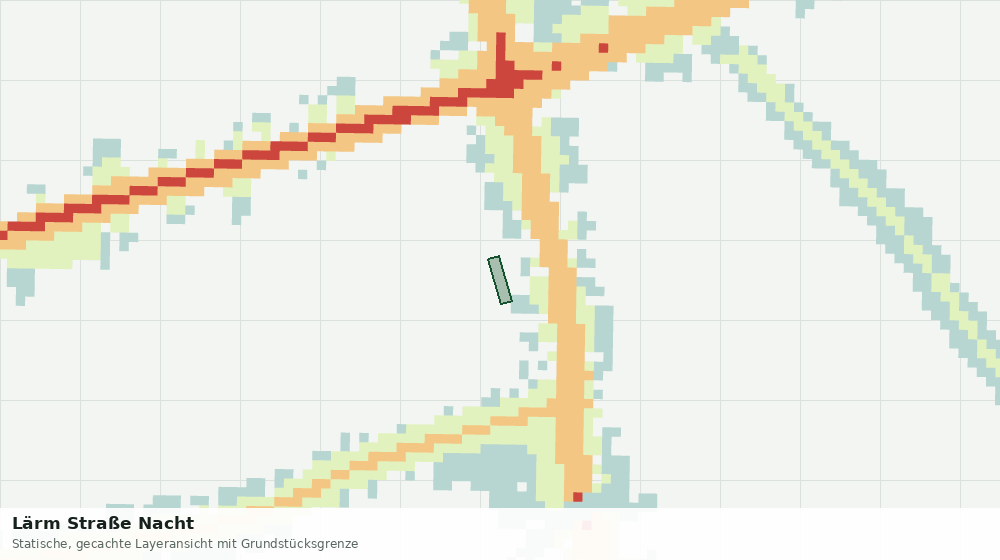 Statische Kartenansicht: Lärm Straße Nacht