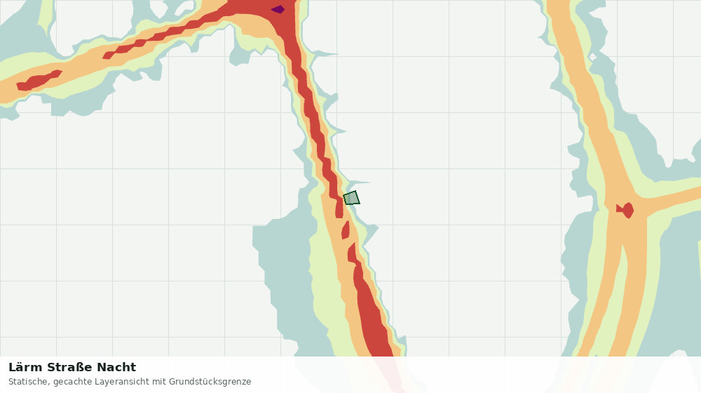 Statische Kartenansicht: Lärm Straße Nacht