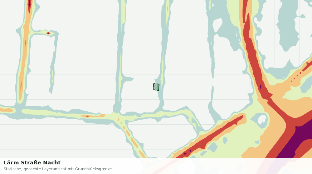 Statische Kartenansicht: Lärm Straße Nacht