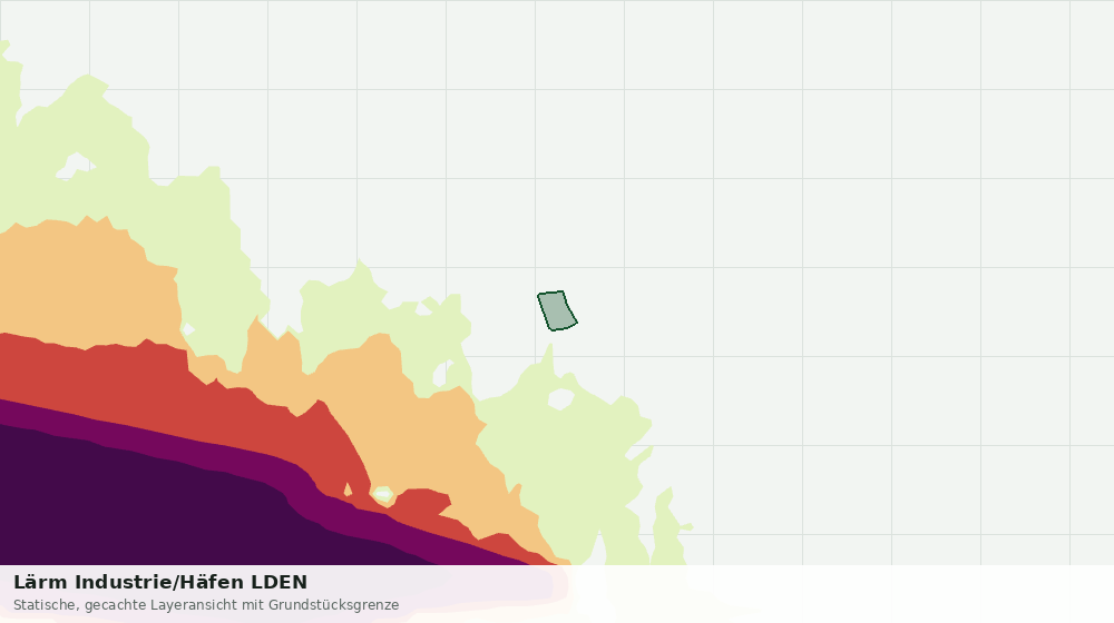 Statische Kartenansicht: Lärm Industrie/Häfen LDEN