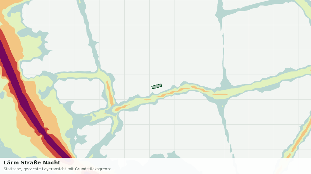 Statische Kartenansicht: Lärm Straße Nacht