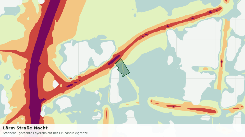 Statische Kartenansicht: Lärm Straße Nacht