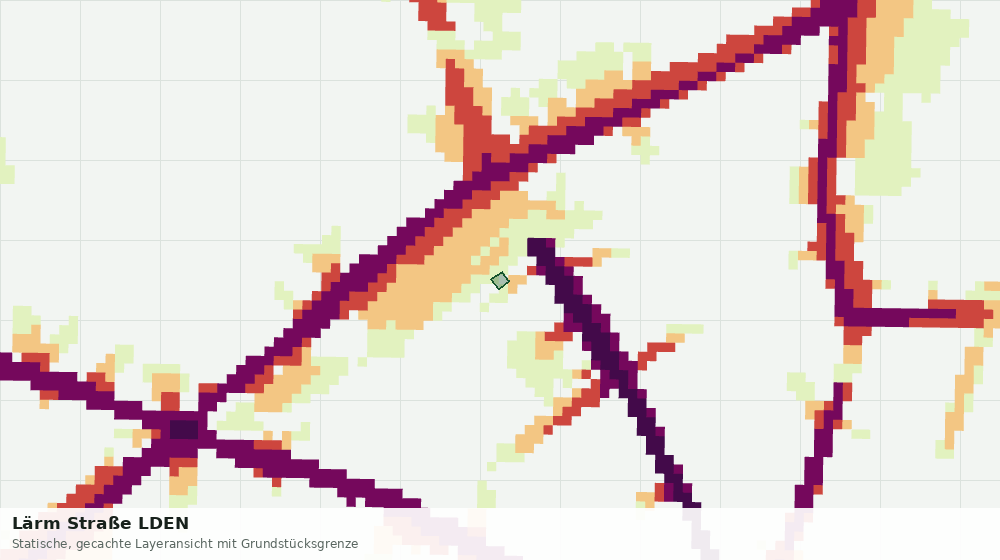 Statische Kartenansicht: Lärm Straße LDEN