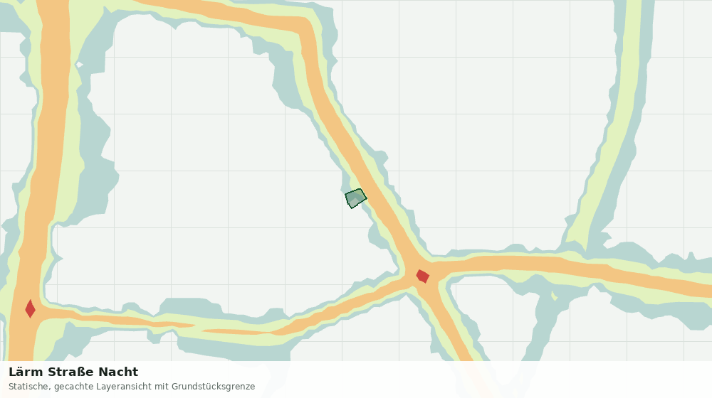 Statische Kartenansicht: Lärm Straße Nacht