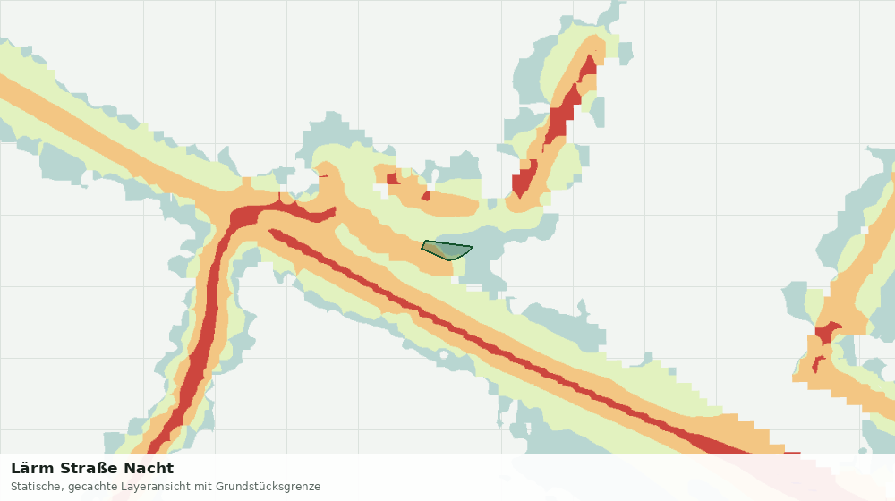 Statische Kartenansicht: Lärm Straße Nacht