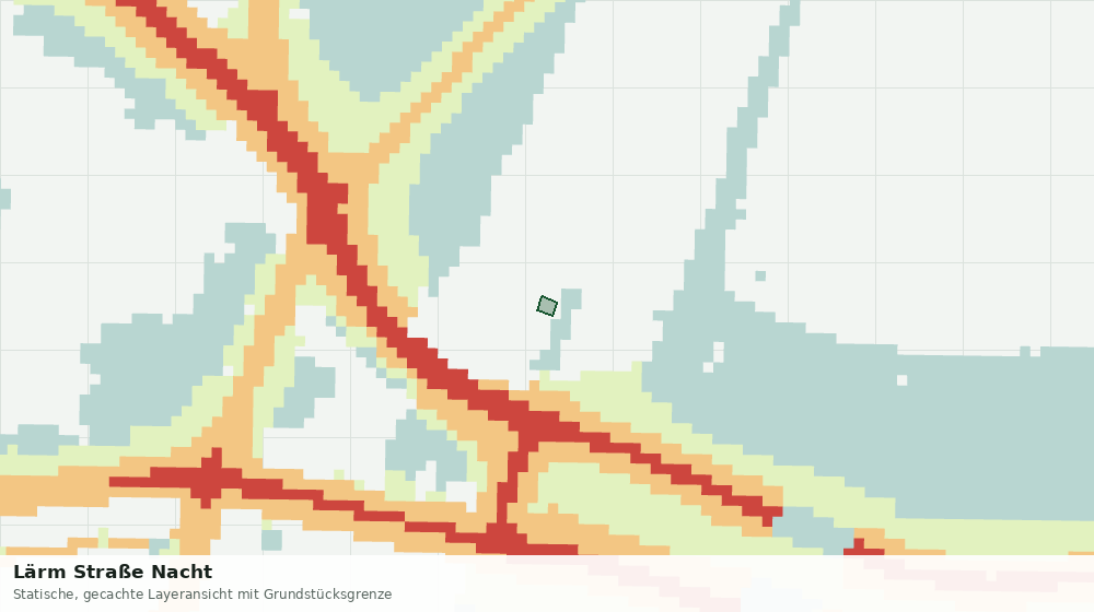 Statische Kartenansicht: Lärm Straße Nacht