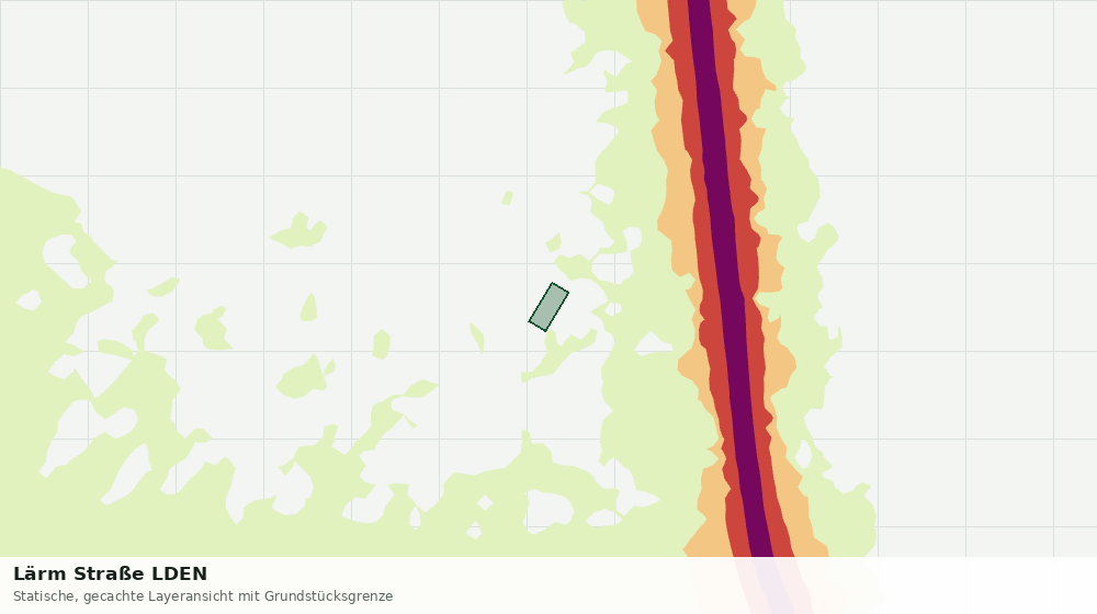 Statische Kartenansicht: Lärm Straße LDEN