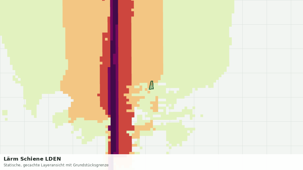 Statische Kartenansicht: Lärm Schiene LDEN