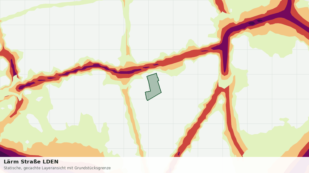 Statische Kartenansicht: Lärm Straße LDEN