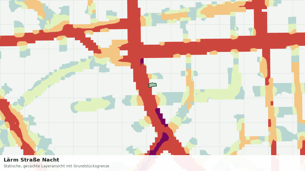 Statische Kartenansicht: Lärm Straße Nacht