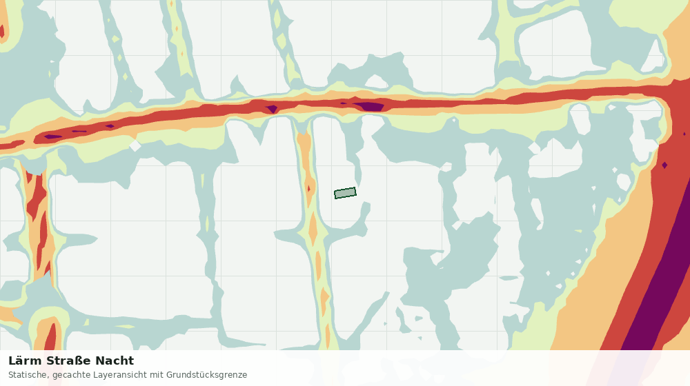 Statische Kartenansicht: Lärm Straße Nacht